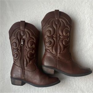 Target Brown Faux Leather Boots